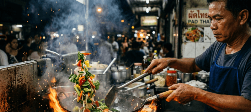 Wok Cooking and Heat Control A Key Skill in Authentic Thai Cuisine
